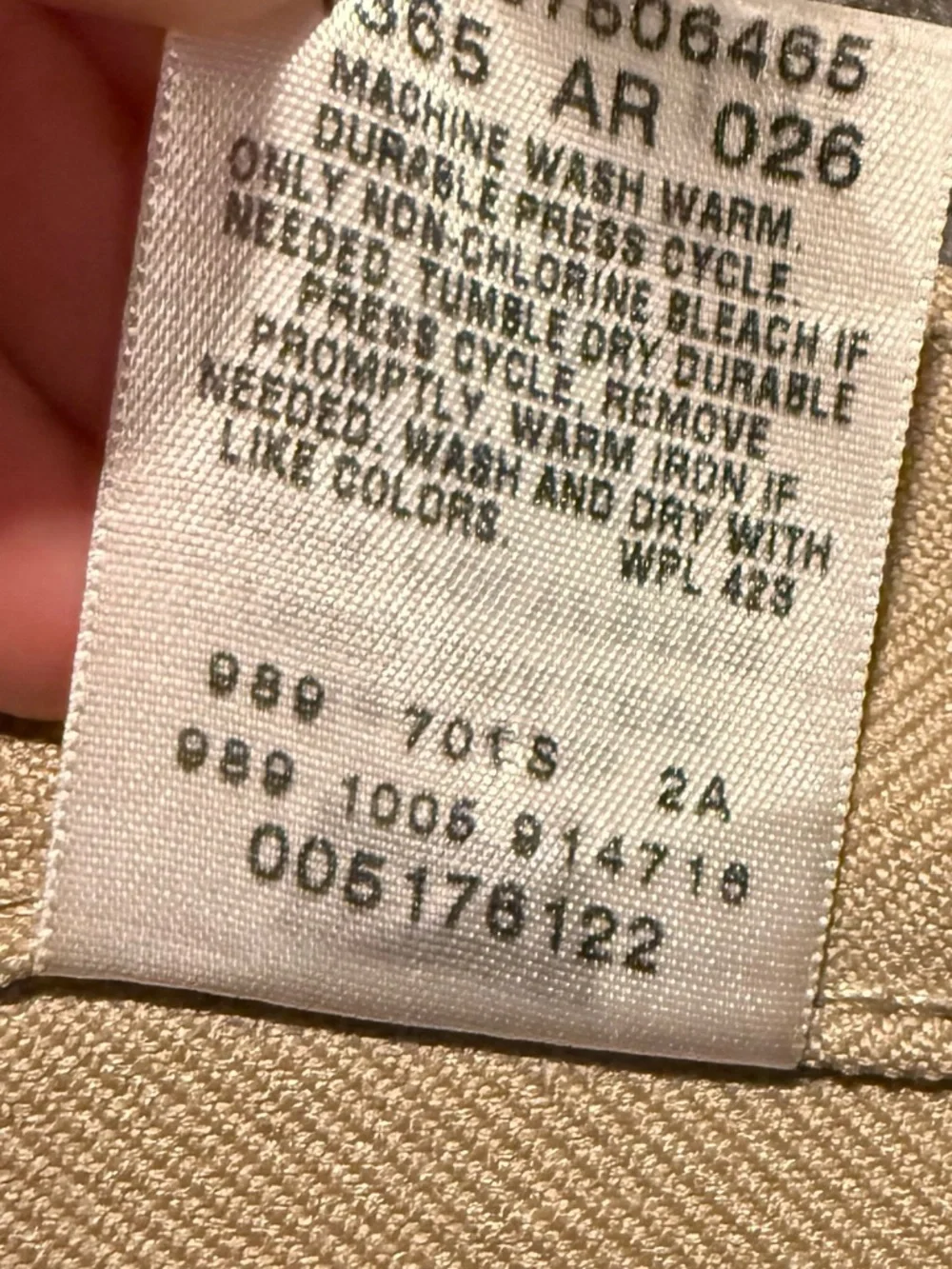 Levis 517 VTG Bootcut Polyester Pants Mens 34x32 tan brown (fit 33x31) comfort